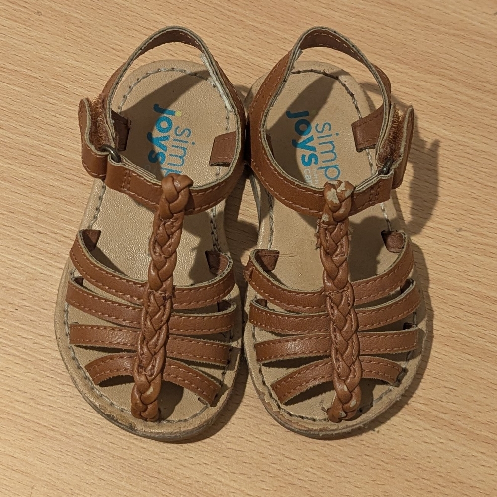 Baby Girl Toddler Brown Sandals Size 5